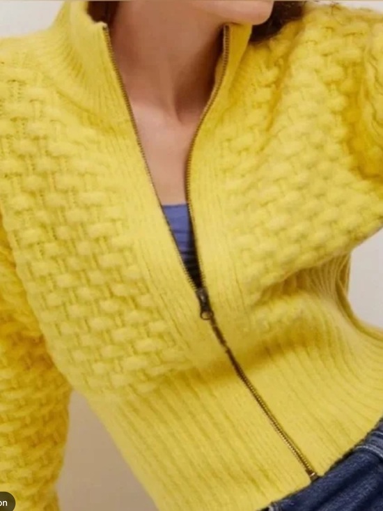 Anthropologie Sweaters - Maeve Buttercup Textured Knit Jacket Cardigan Sweater Size Small